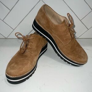 Eileen Fisher platform brown loafers